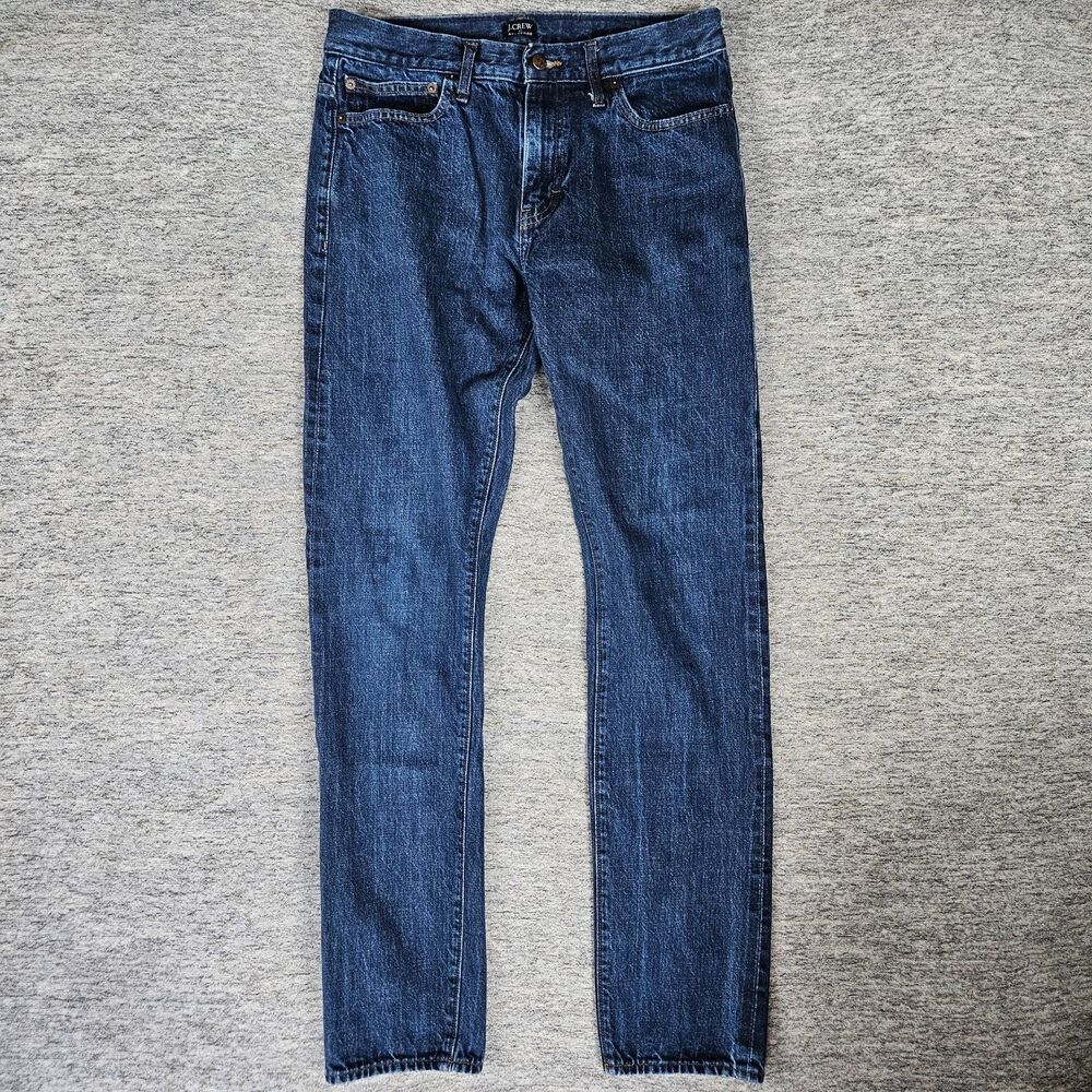 J Crew Selvedge Denim Blue Jeans Slim Fit Straight Men's 32x33 Dark Wash AK904